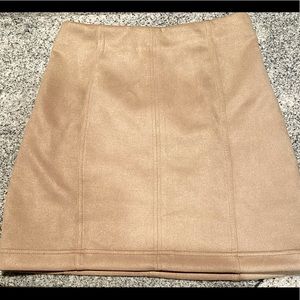 S TJ Maxx (Shinestar) Suede Khaki Skirt